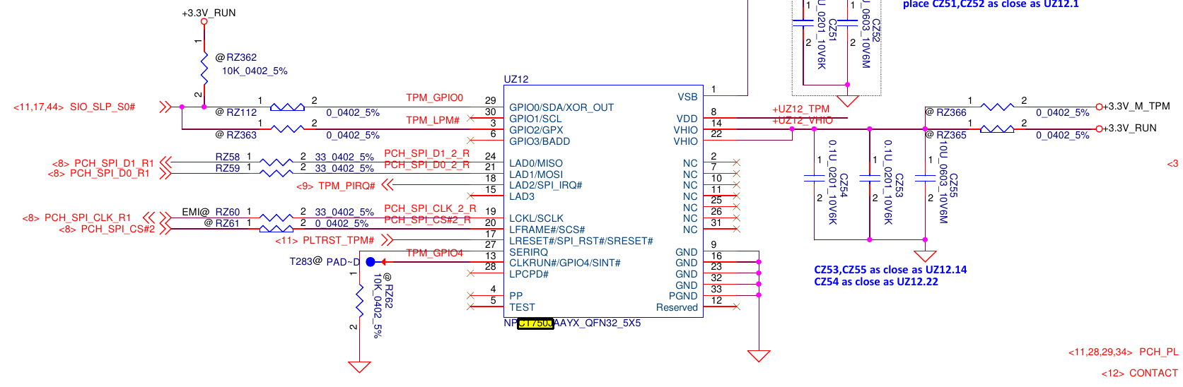 TPM chip schematic
